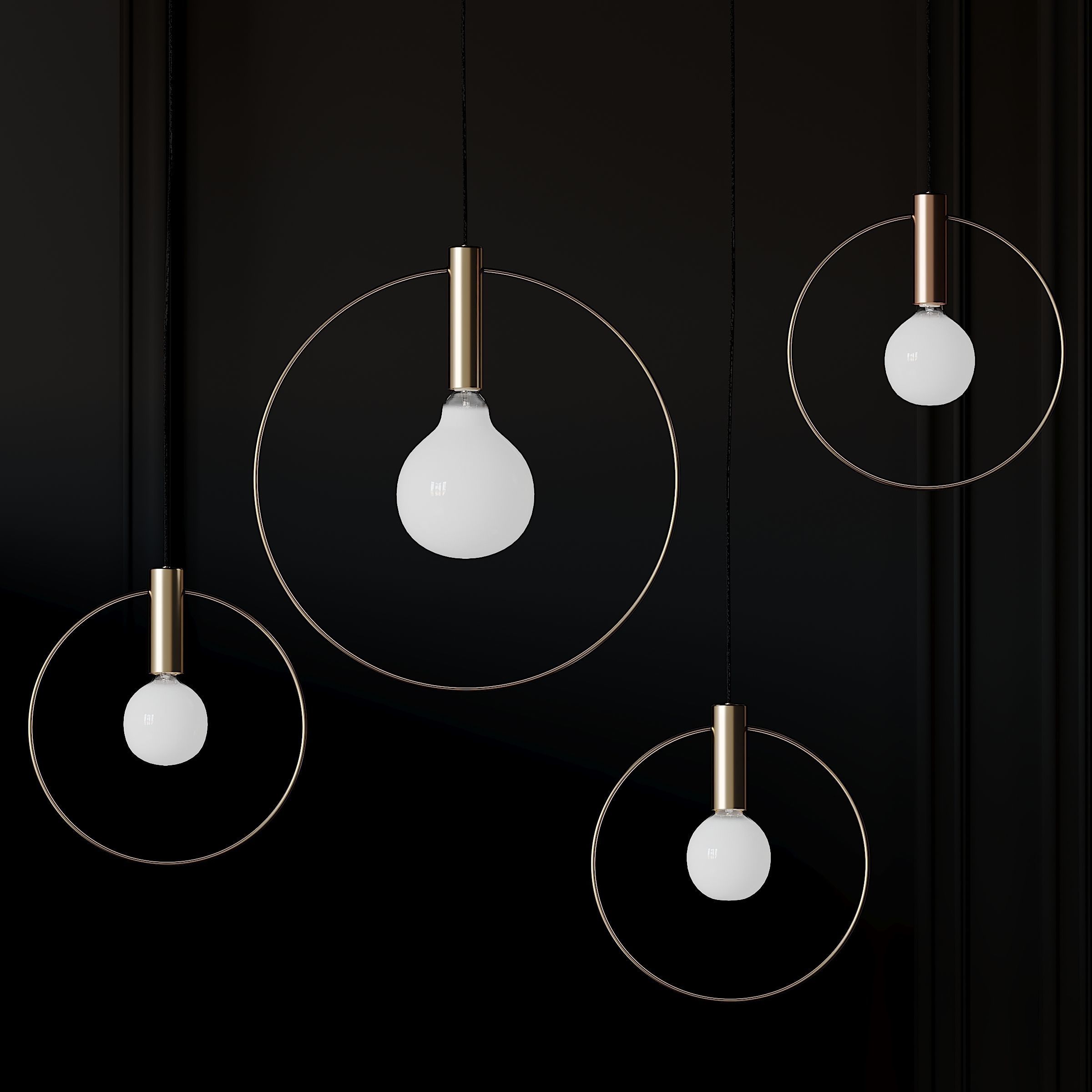 Ladies and Gentlemen - Aura cluster 4 Brown Cord 3D model_1