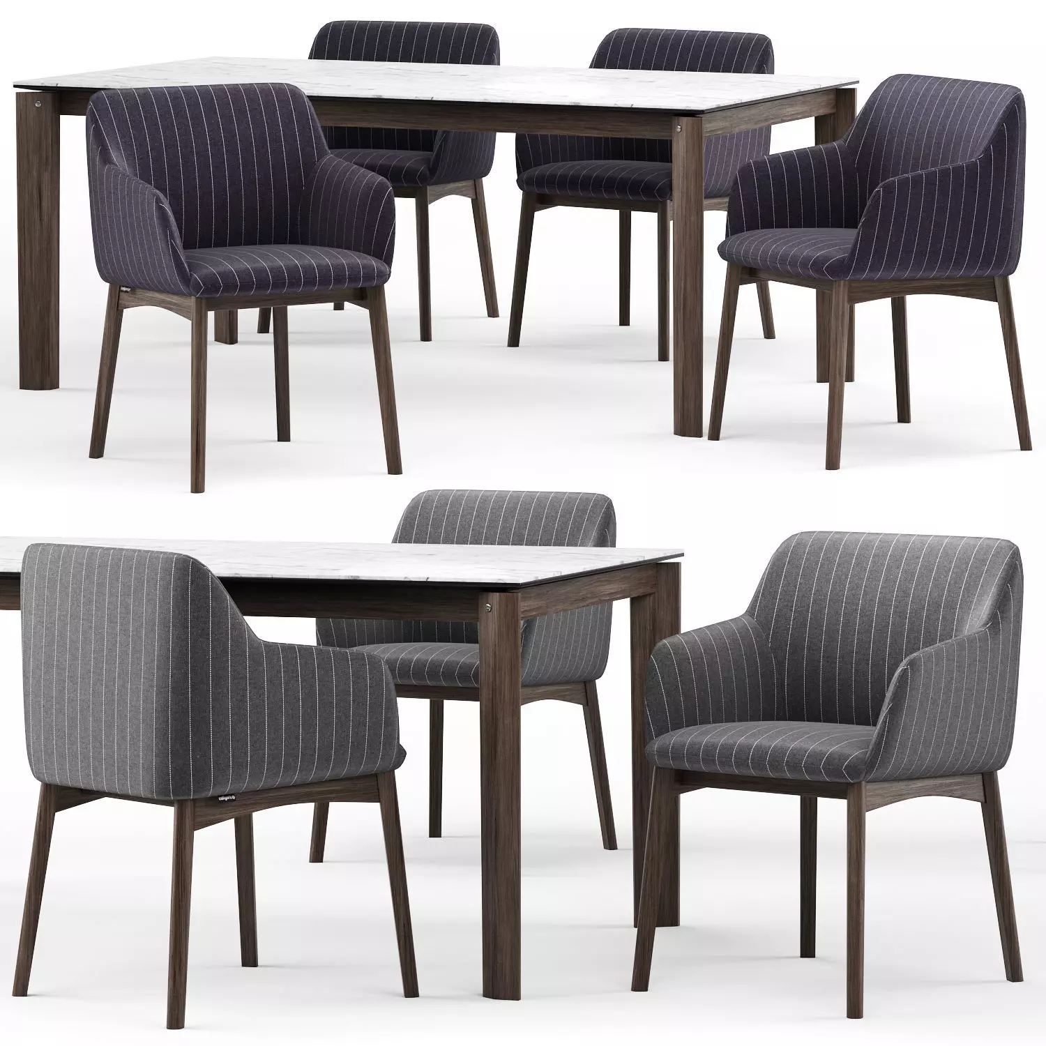 Elle chair and Alpha table - Calligaris 3D model_0