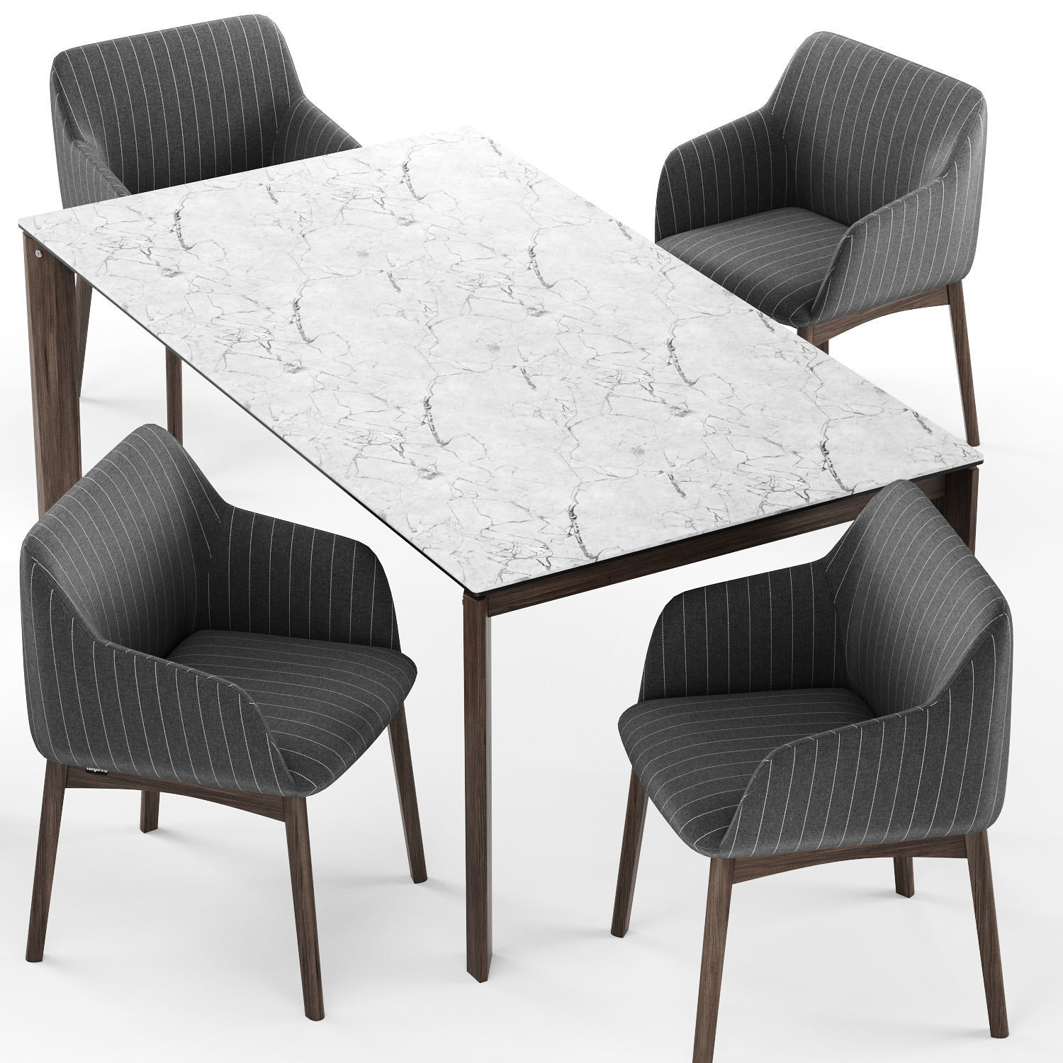Elle chair and Alpha table - Calligaris 3D model_3