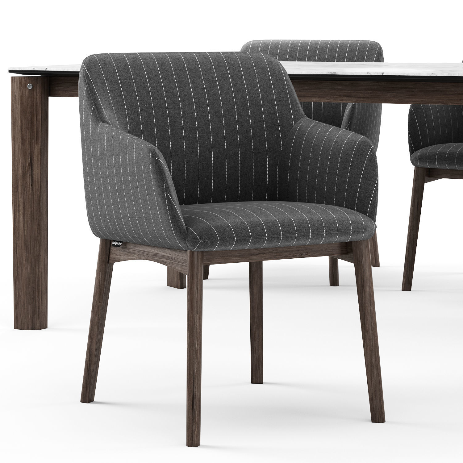 Elle chair and Alpha table - Calligaris 3D model_2