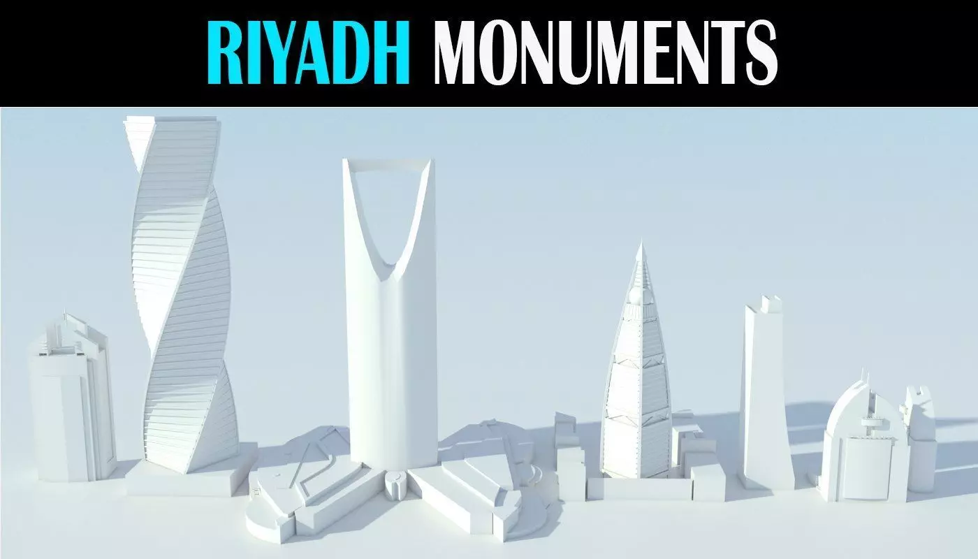Riyadh Buildings Low-poly 3D model