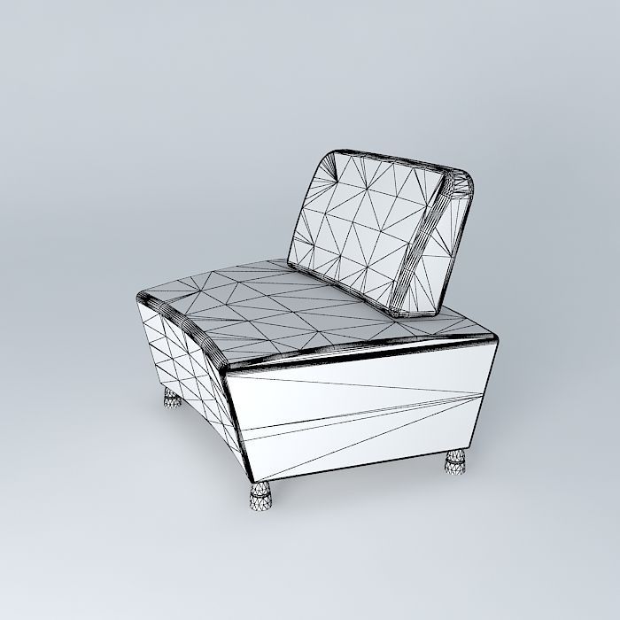 Simple sofa Free 3D model_4