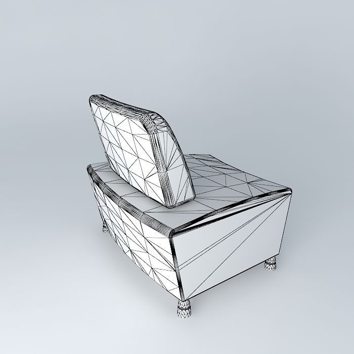 Simple sofa Free 3D model_3