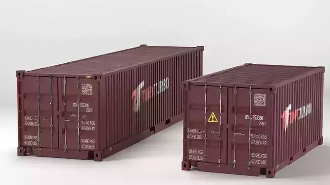 Container cargo PBR 3D model