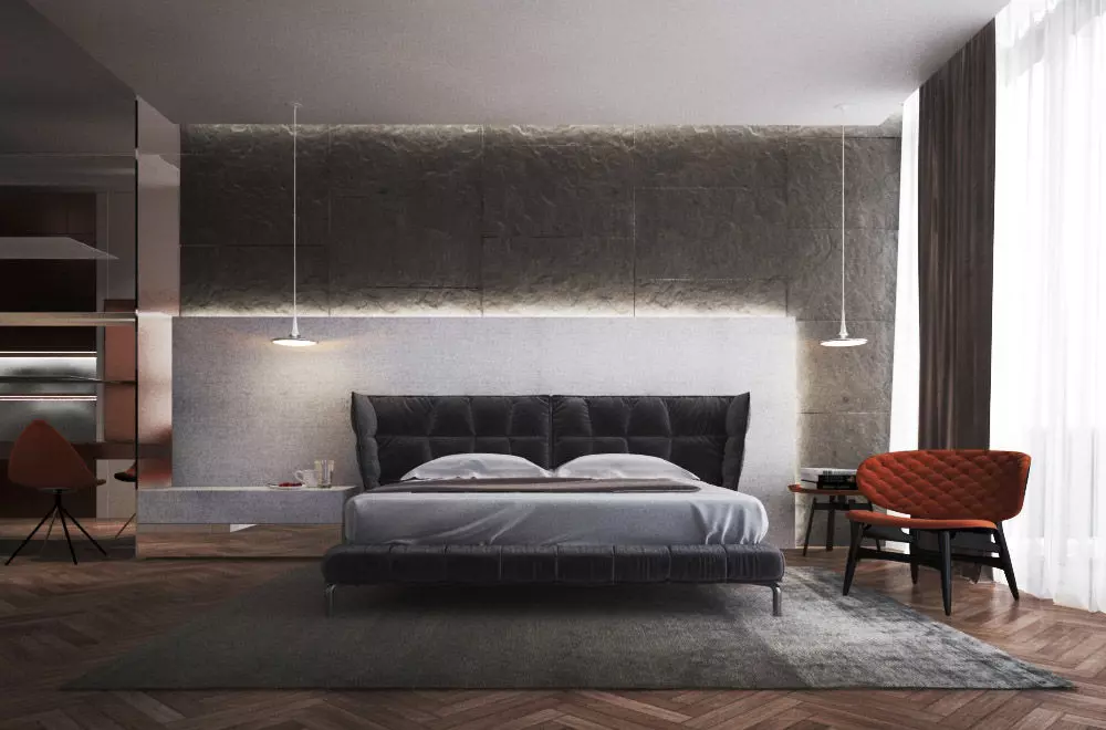 Modern Bedroom 3D model_0