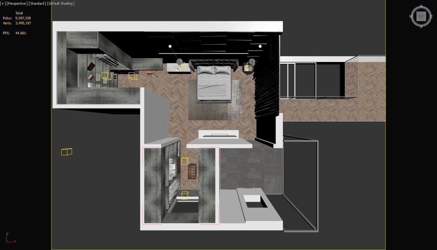 Modern Bedroom 3D model_3