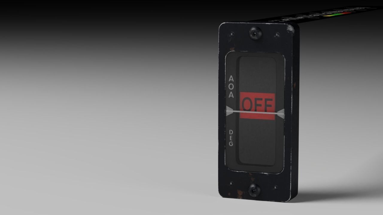 F16 Angle Of Attack Indicator - AOA 3D model_4
