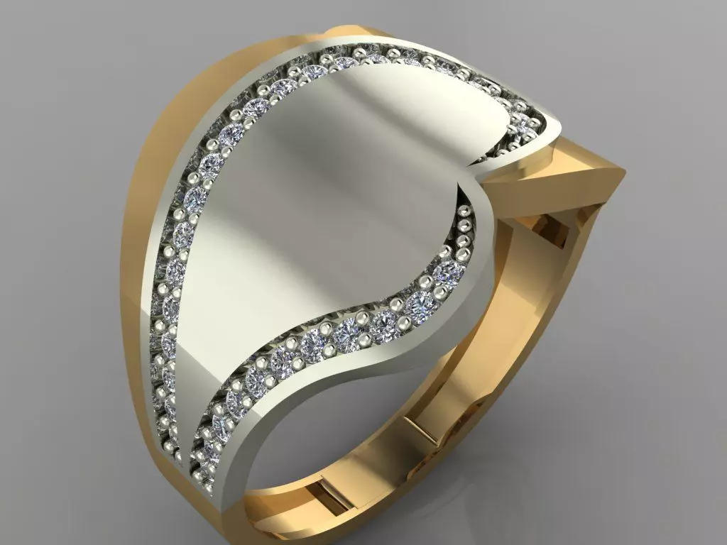 GC GOLD Y0095- Diamond Ring 3D print model