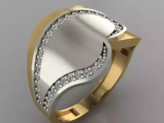 GC GOLD Y0095-  Diamond Ring 3D print model