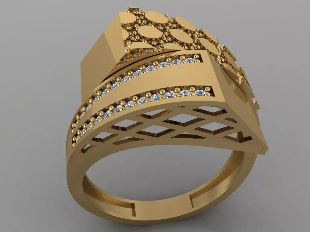 GC GOLD Y0096- Diamond Ring 3D print model