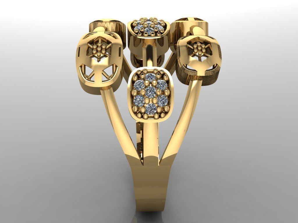 GC GOLD Y0099- diamond Ring  3D print model_3
