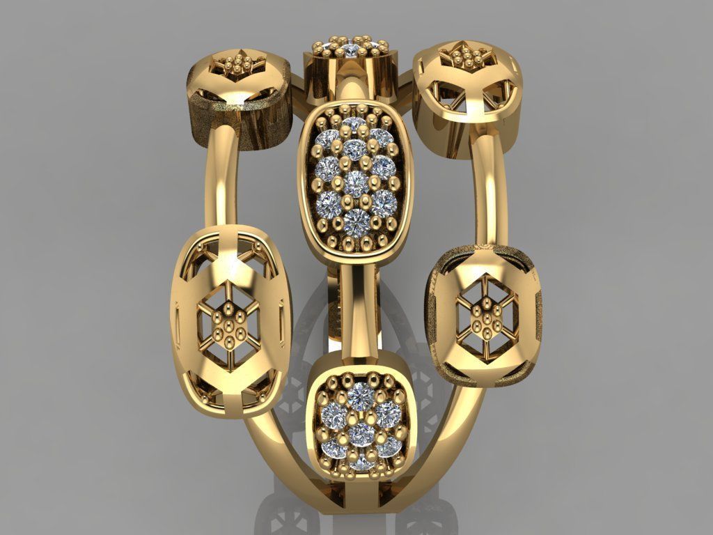 GC GOLD Y0099- diamond Ring  3D print model_2