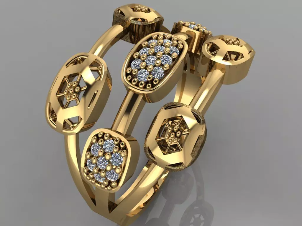 GC GOLD Y0099- diamond Ring  3D print model_0