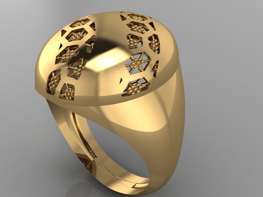 GC GOLD Y101- Ring 3D print model_1