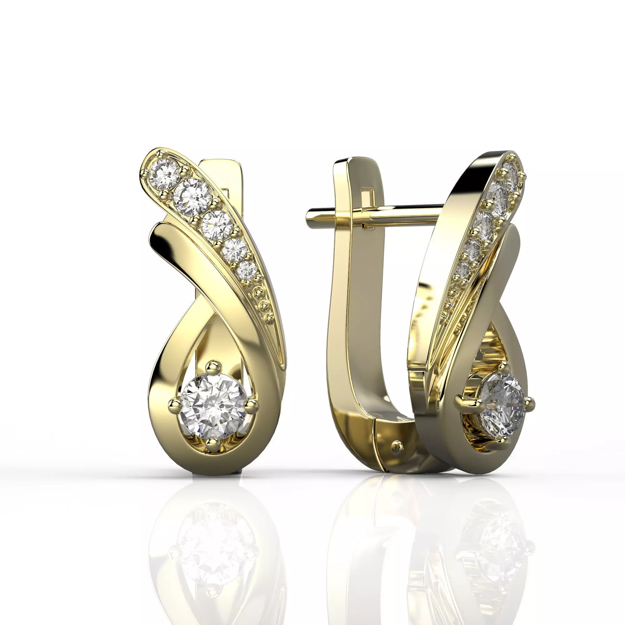 150116 E drop earrings 3D print model