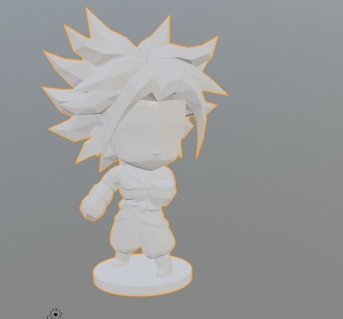 Broly SSJ chibi 3D print model_1