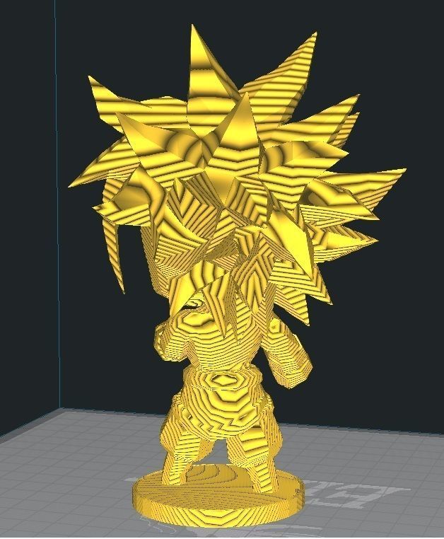 Broly SSJ chibi 3D print model_5