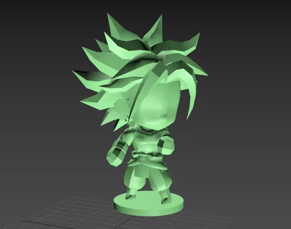 Broly SSJ chibi 3D print model_0