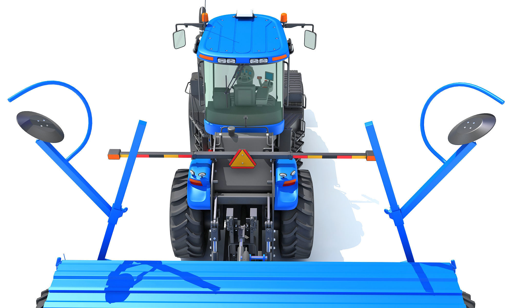 New Holland Tractor with Seed Drill 3D model_14