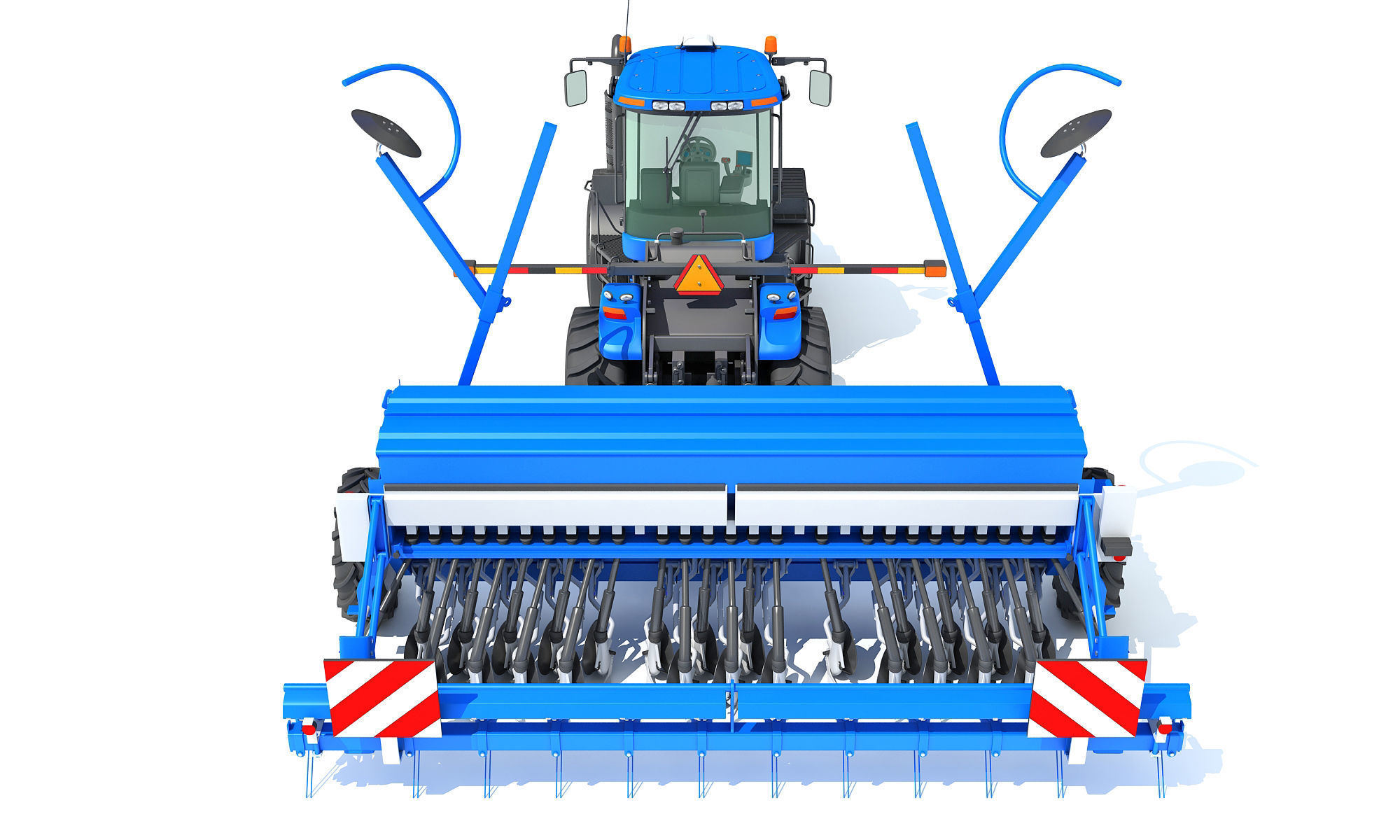 New Holland Tractor with Seed Drill 3D model_5