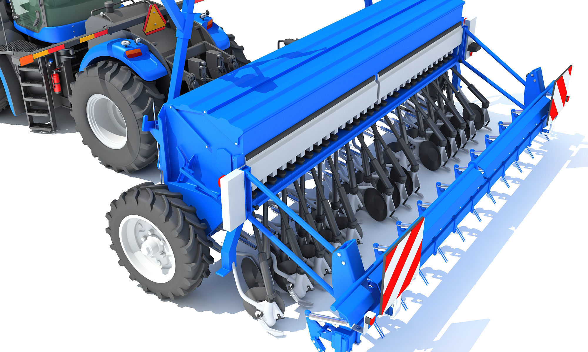 New Holland Tractor with Seed Drill 3D model_15