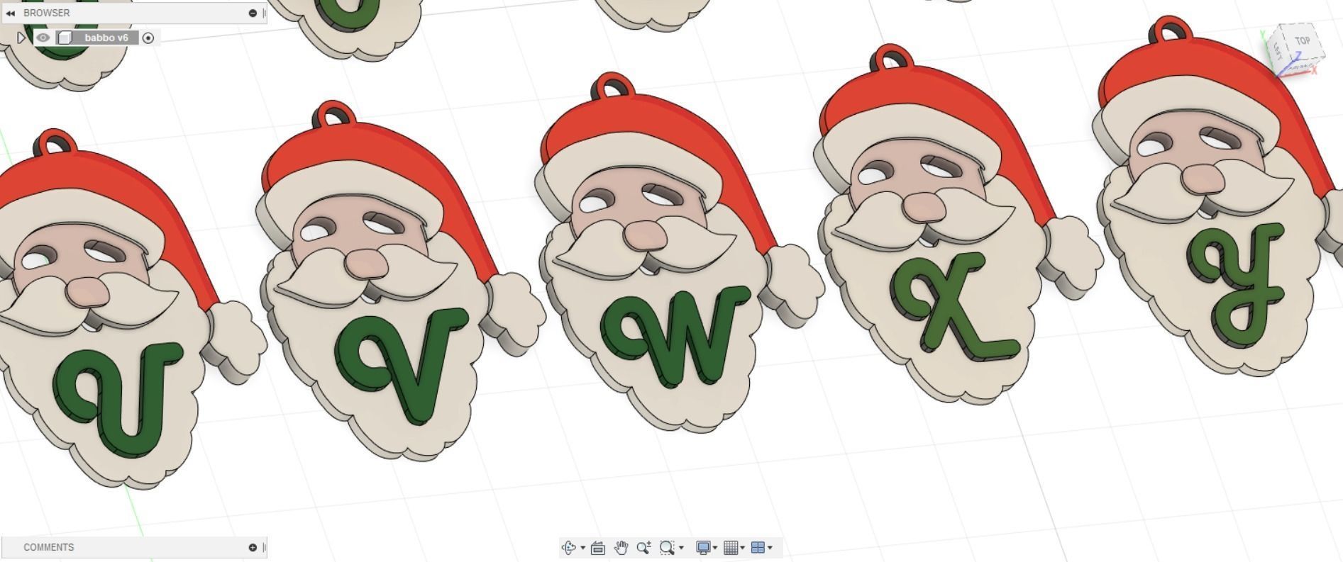 SANTA CLAUS 3D letters stl file 3D print model_8