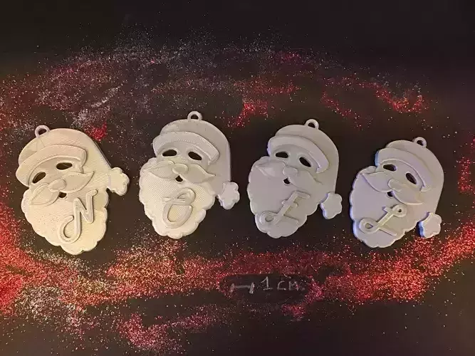 SANTA CLAUS 3D letters stl file 3D print model