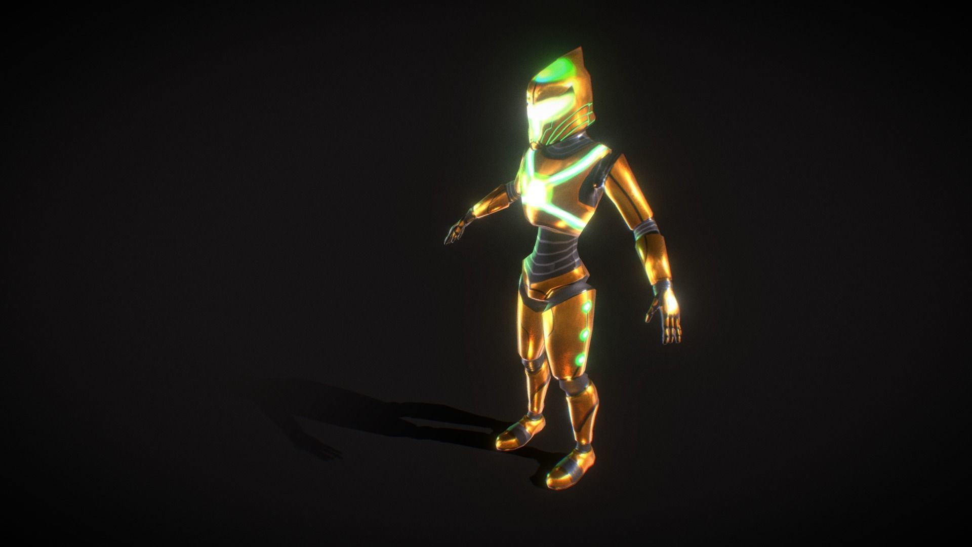 Legendary Robot - Free Low Poly 3d model Free low-poly 3D model_6