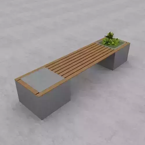 Modern Bench Street and Garden 10 3D model