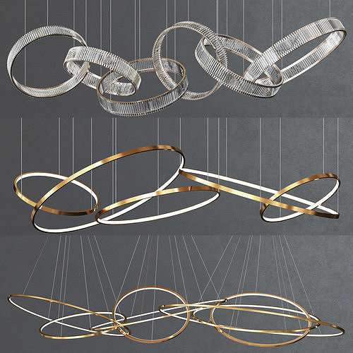 Collection of Ring Chandelier 3D model