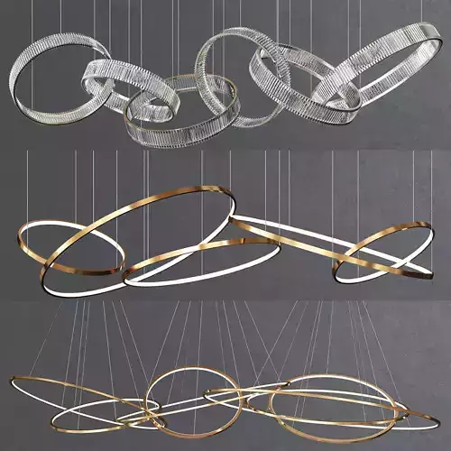 Collection of Ring Chandelier 3D model