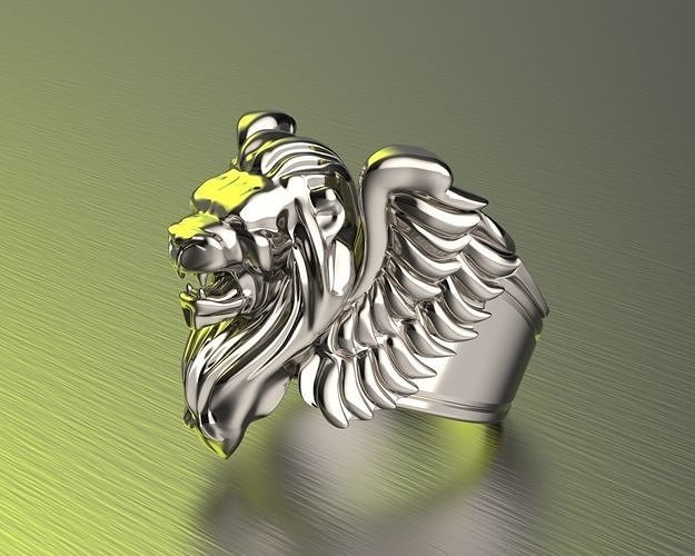 Lion ring 3D print model