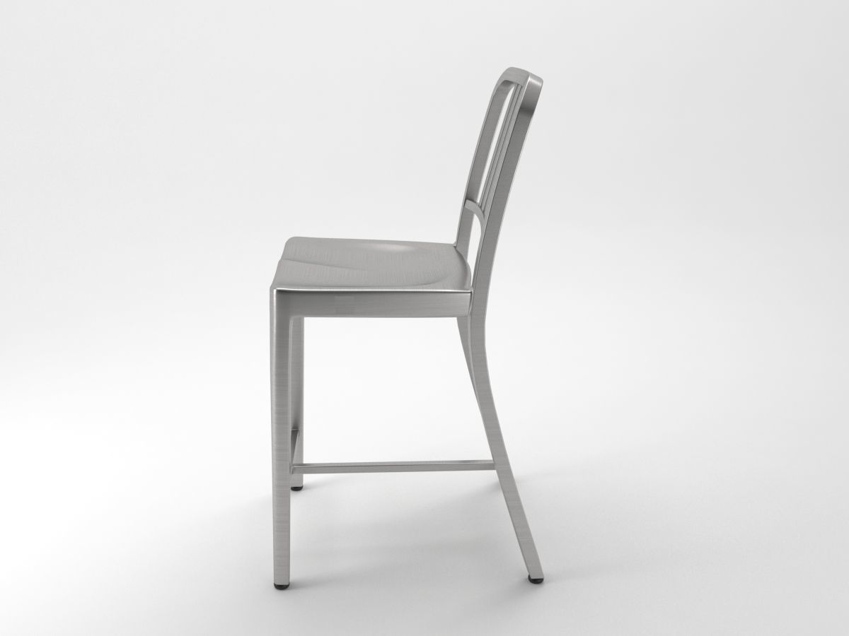 navy counter stool 3D model_3