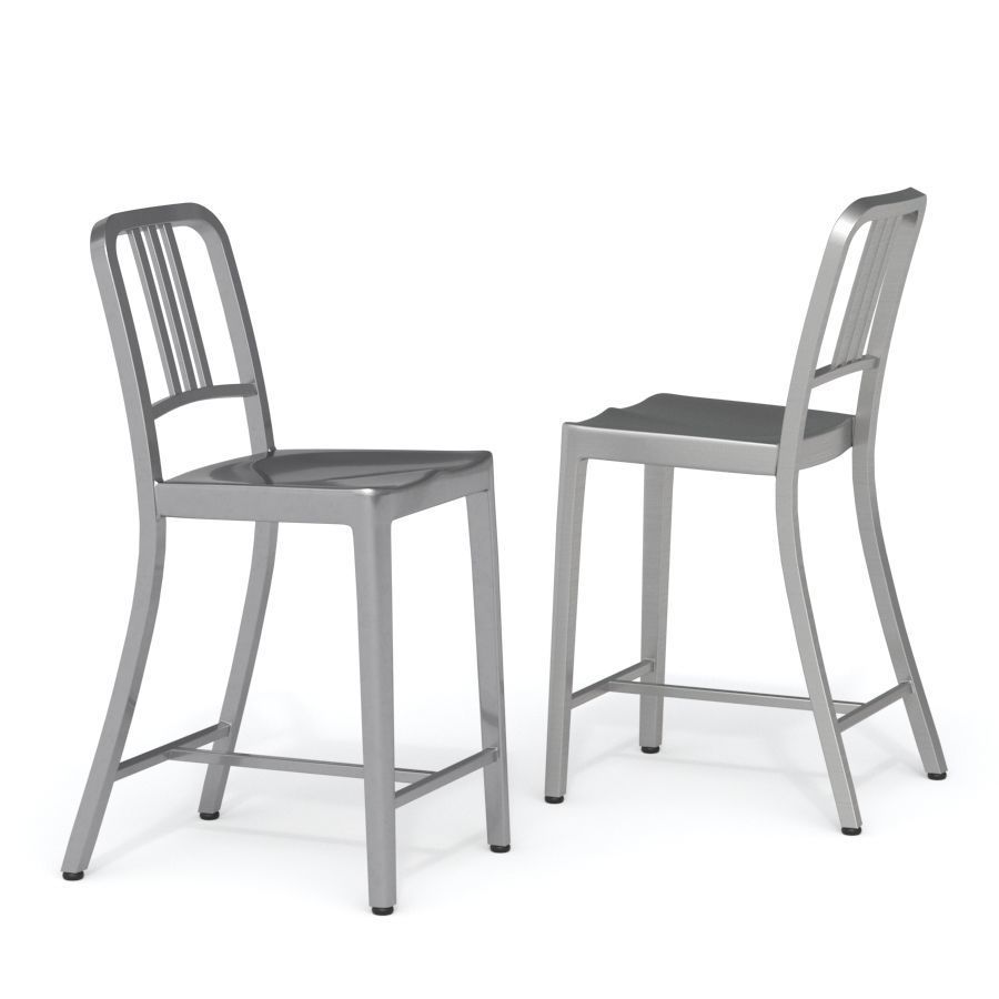 navy counter stool 3D model_6