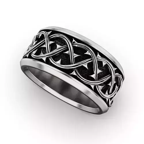 Thorn crown ring REB Many sizes 3D print model