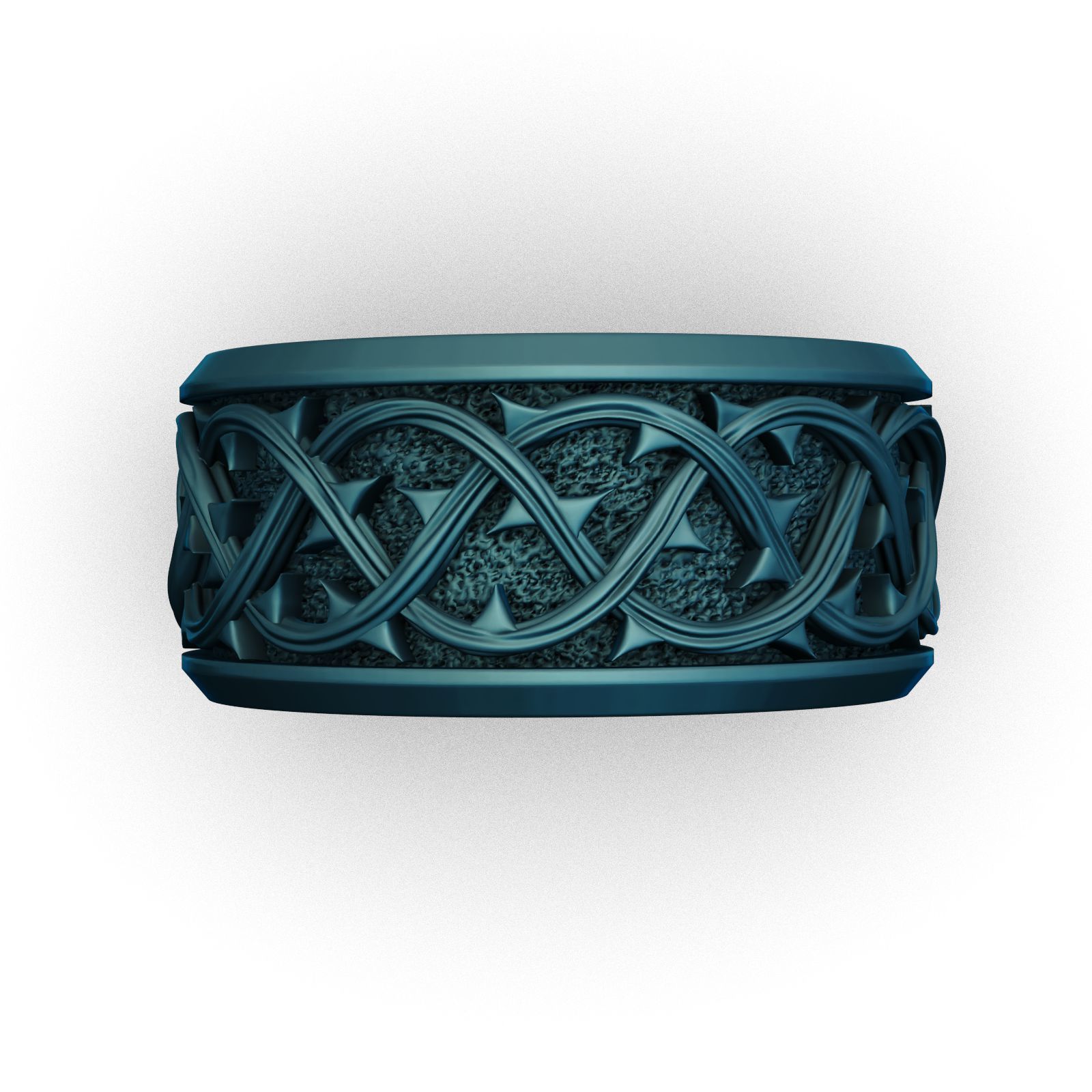 Thorn crown ring REB Many sizes 3D print model_14