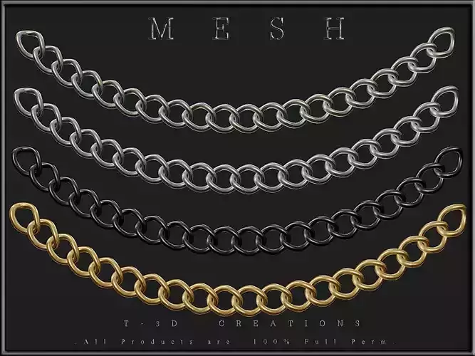 Chain Curved 20 Rings