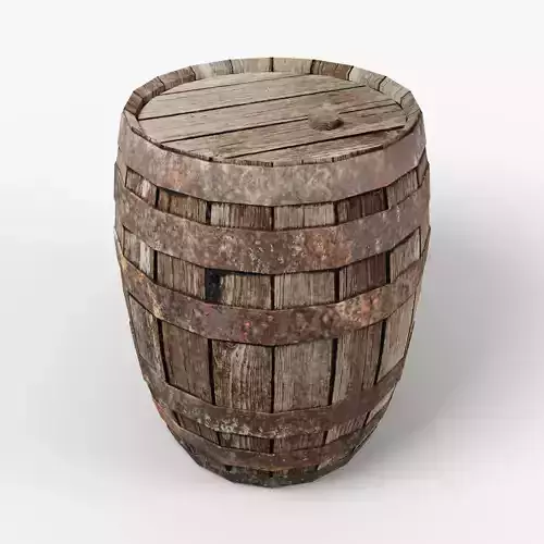 Old Barrel low-poly