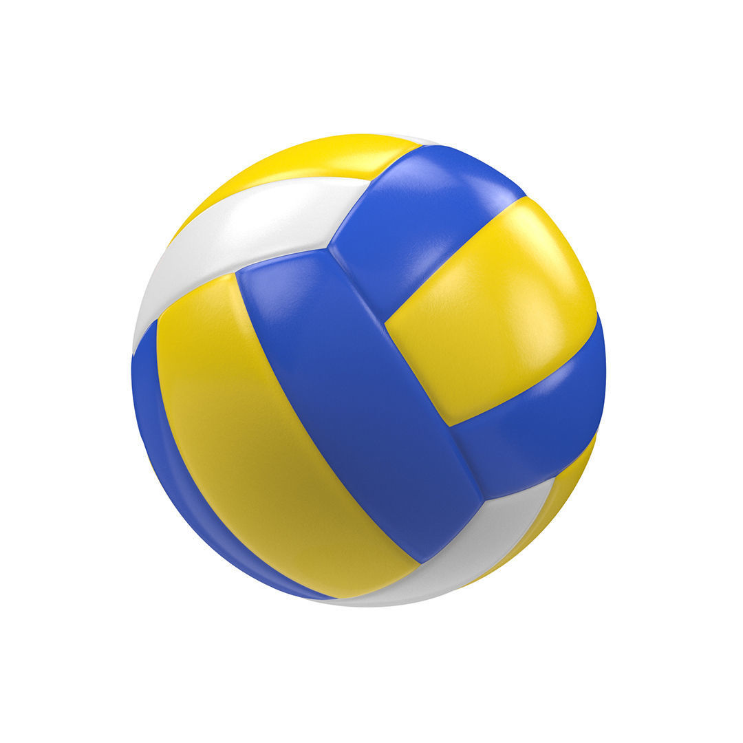 Volleyball ball  Low-poly 3D model_3