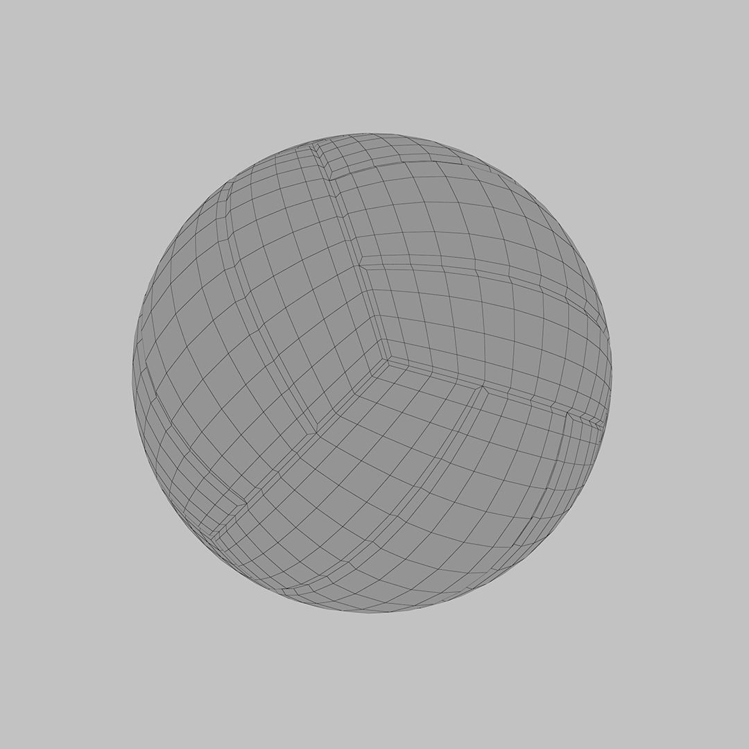 Volleyball ball  Low-poly 3D model_17