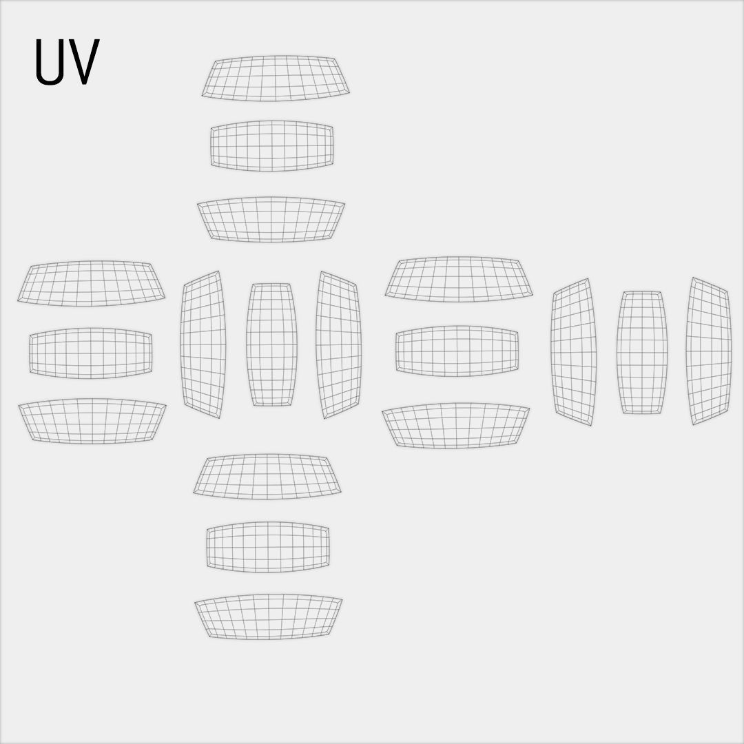 Volleyball ball  Low-poly 3D model_20