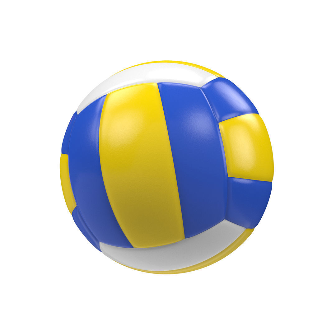 Volleyball ball  Low-poly 3D model_2
