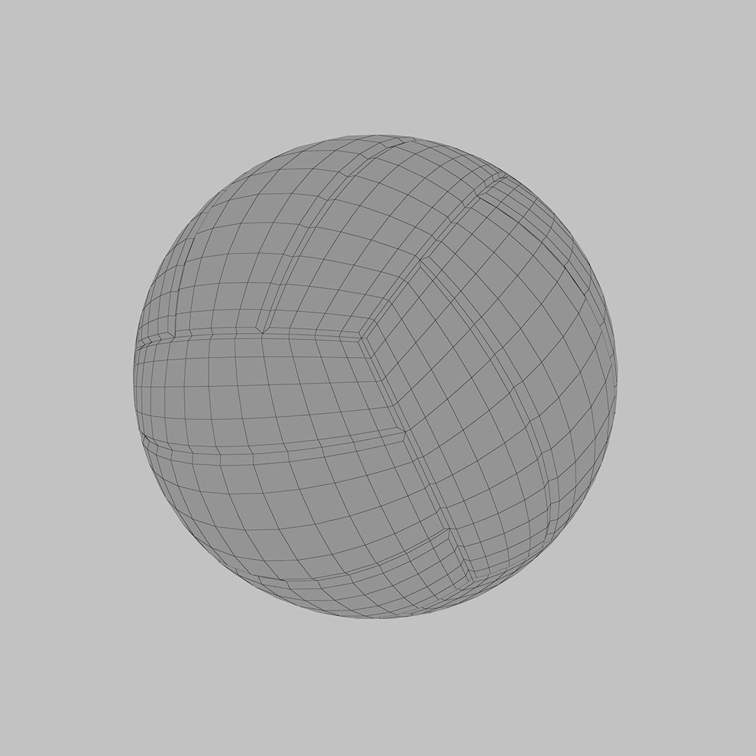 Volleyball ball  Low-poly 3D model_14