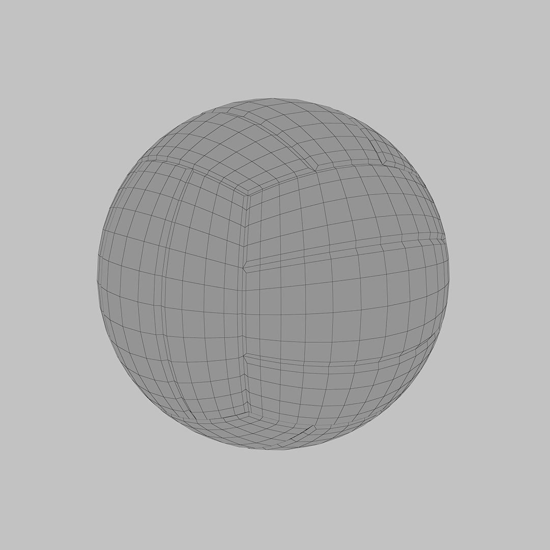 Volleyball ball  Low-poly 3D model_12