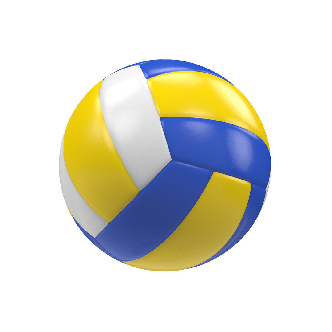 Volleyball ball  Low-poly 3D model_5