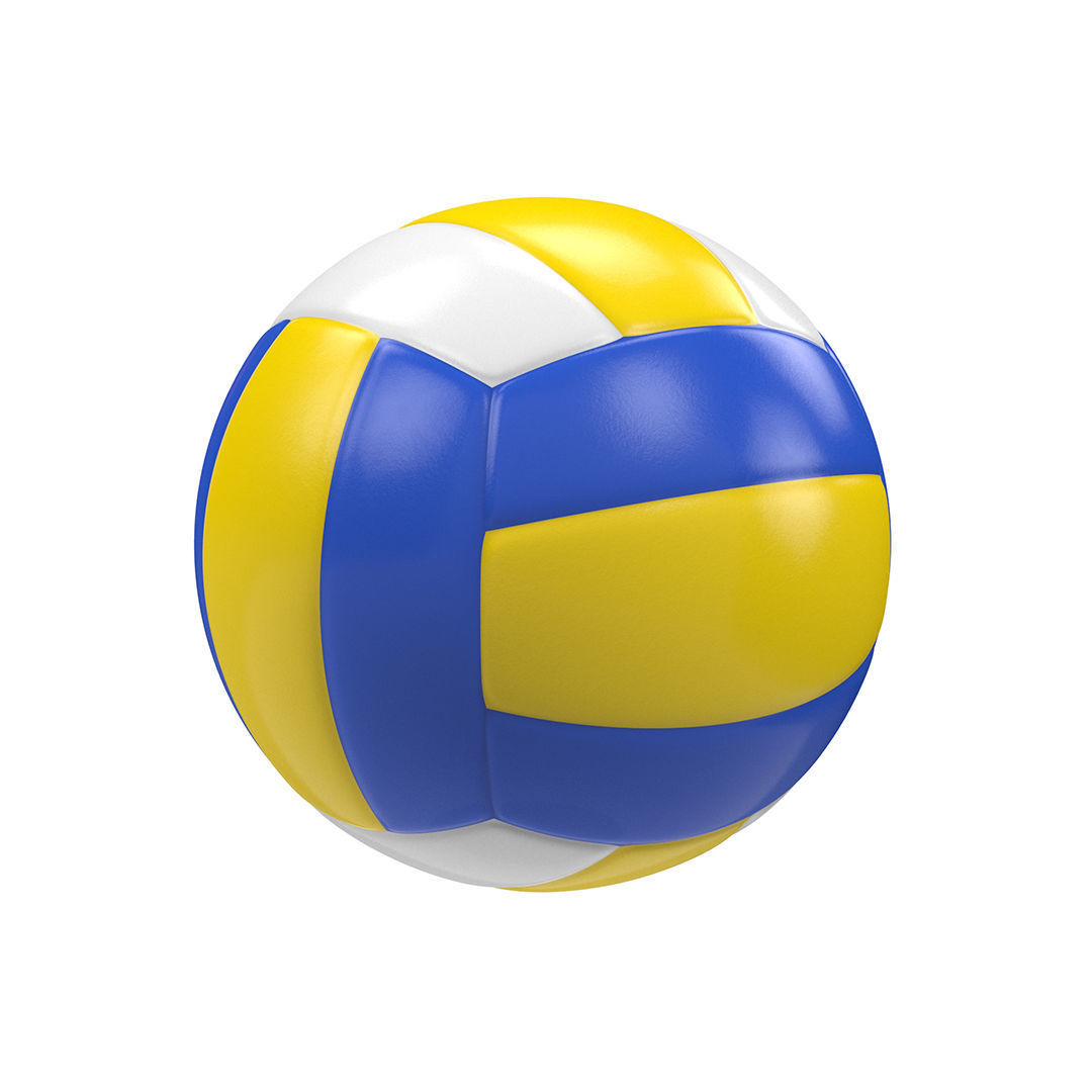 Volleyball ball  Low-poly 3D model_1