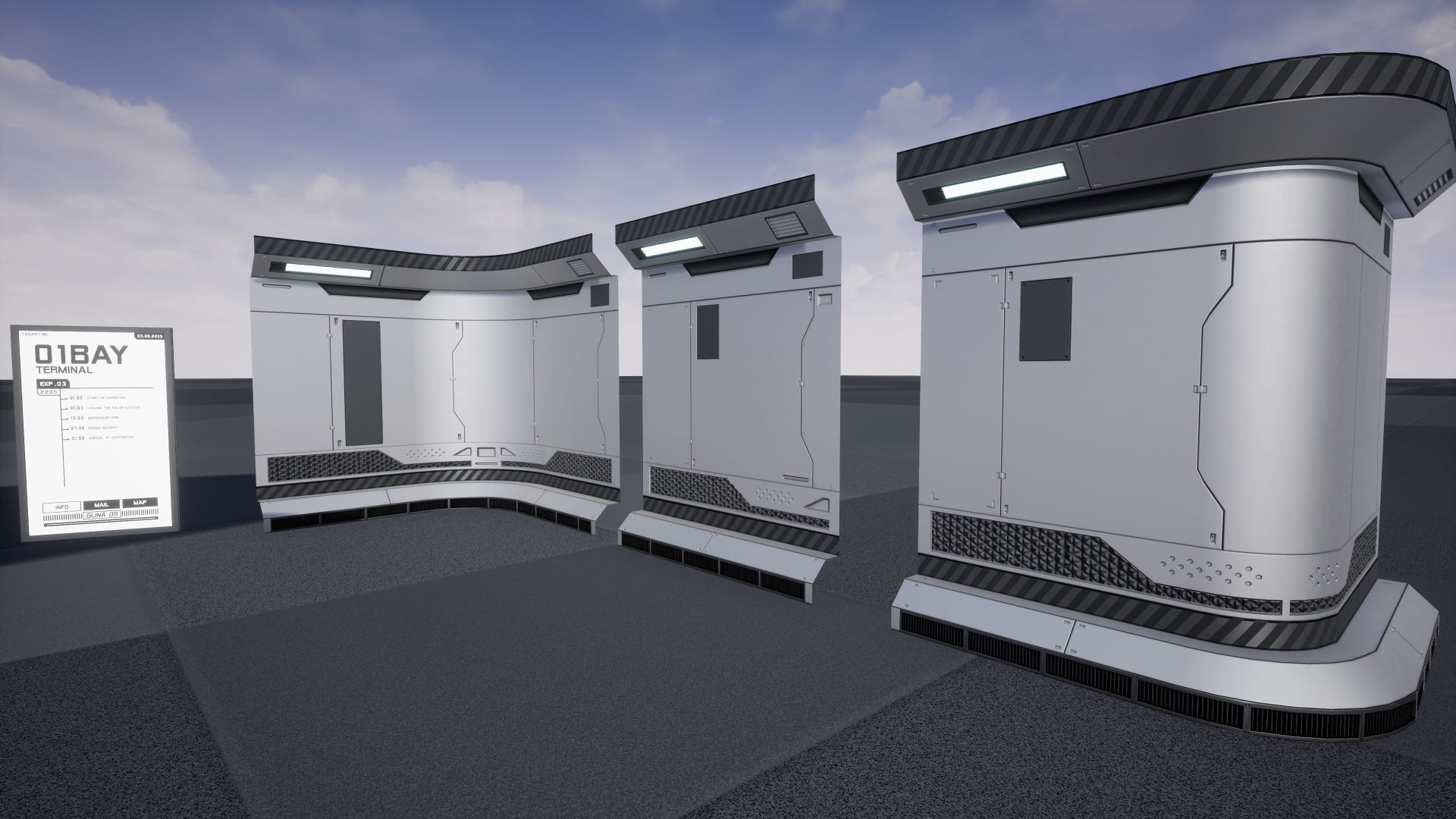 Modular Sci-Fi Environment Low-poly 3D model_9