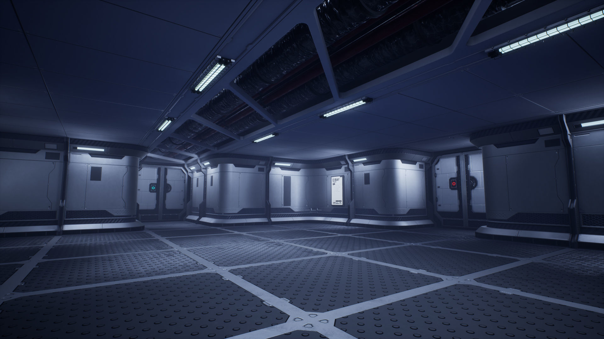 Modular Sci-Fi Environment Low-poly 3D model_5