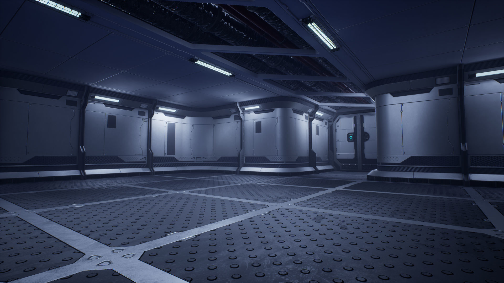 Modular Sci-Fi Environment Low-poly 3D model_4