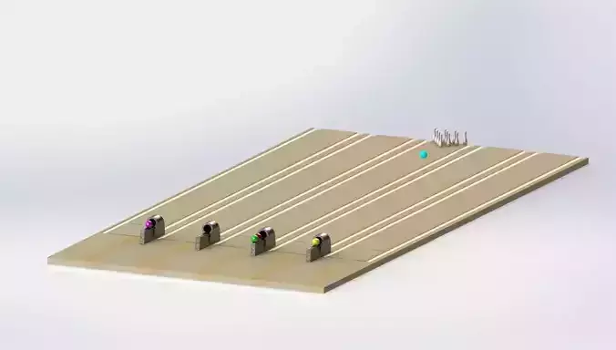 Bowling Alley Simulation 3D model